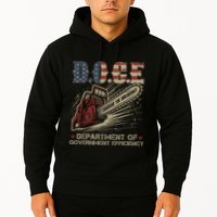 Chainsaw For Bureaucracy Funny D.O.G.E Doge Usa Flag Hoodie