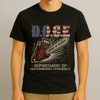 Chainsaw For Bureaucracy Funny D.O.G.E Doge Usa Flag T-Shirt