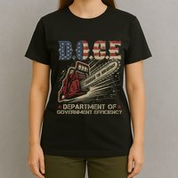 Chainsaw For Bureaucracy Funny D.O.G.E Doge Usa Flag T-Shirt
