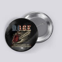 Chainsaw For Bureaucracy Funny D.O.G.E Doge Usa Flag Button