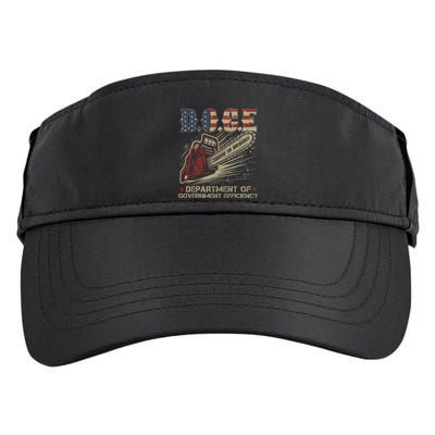 Chainsaw For Bureaucracy Funny D.O.G.E Doge Usa Flag Adult Drive Performance Visor
