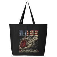 Chainsaw For Bureaucracy Funny D.O.G.E Doge Usa Flag 25L Jumbo Tote