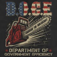 Chainsaw For Bureaucracy Funny D.O.G.E Doge Usa Flag 25L Jumbo Tote