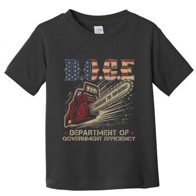 Chainsaw For Bureaucracy Funny D.O.G.E Doge Usa Flag Toddler T-Shirt