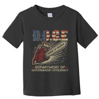 Chainsaw For Bureaucracy Funny D.O.G.E Doge Usa Flag Toddler T-Shirt