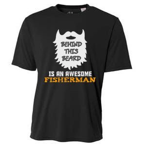 Cute Funny Bearded Fishing Gift Ideas For Birthday And Christmas Cooling Performance Crew T-Shirt