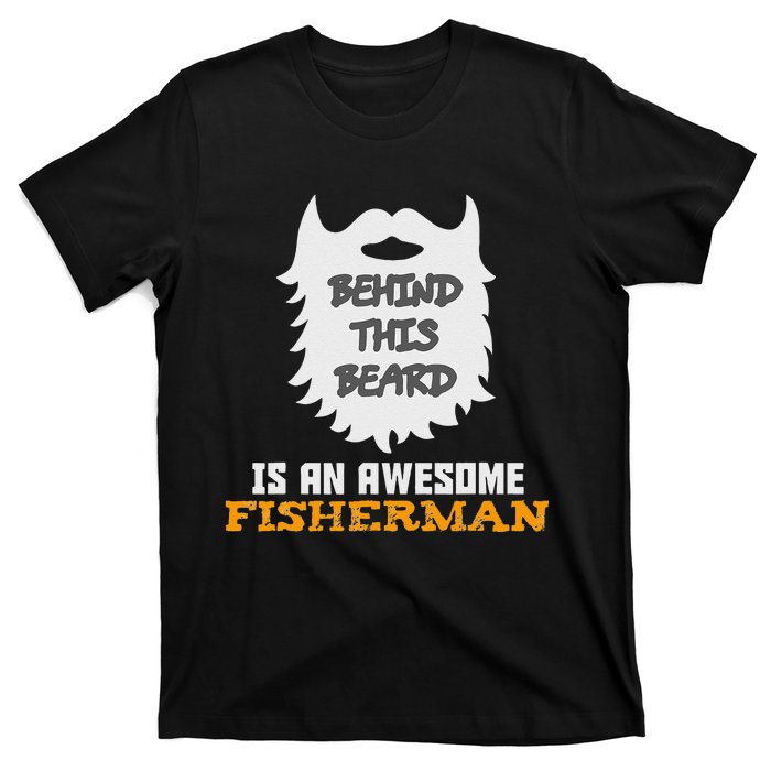 Cute Funny Bearded Fishing Gift Ideas For Birthday And Christmas T-Shirt