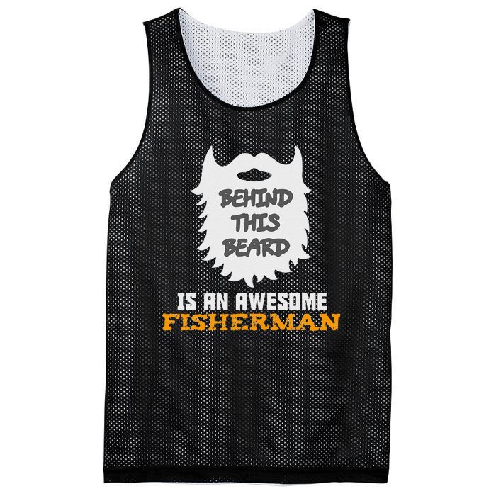 Cute Funny Bearded Fishing Gift Ideas For Birthday And Christmas Mesh Reversible Basketball Jersey Tank