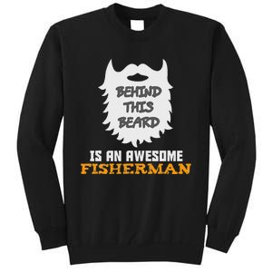 Cute Funny Bearded Fishing Gift Ideas For Birthday And Christmas Tall Sweatshirt