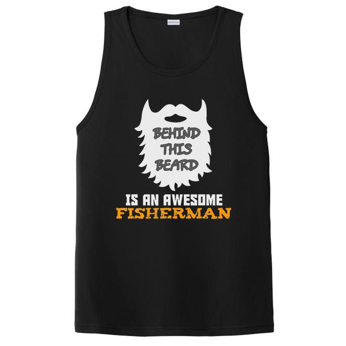 Cute Funny Bearded Fishing Gift Ideas For Birthday And Christmas PosiCharge Competitor Tank