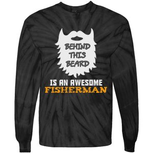 Cute Funny Bearded Fishing Gift Ideas For Birthday And Christmas Tie-Dye Long Sleeve Shirt