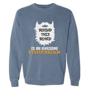 Cute Funny Bearded Fishing Gift Ideas For Birthday And Christmas Garment-Dyed Sweatshirt