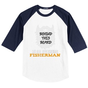 Cute Funny Bearded Fishing Gift Ideas For Birthday And Christmas Baseball Sleeve Shirt