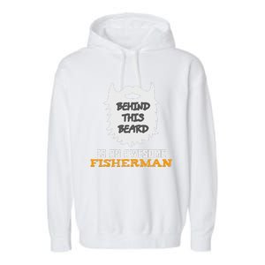 Cute Funny Bearded Fishing Gift Ideas For Birthday And Christmas Garment-Dyed Fleece Hoodie