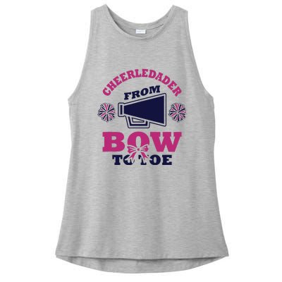 Cheerleader From Bow To Toe Cheerleading Ladies PosiCharge Tri-Blend Wicking Tank