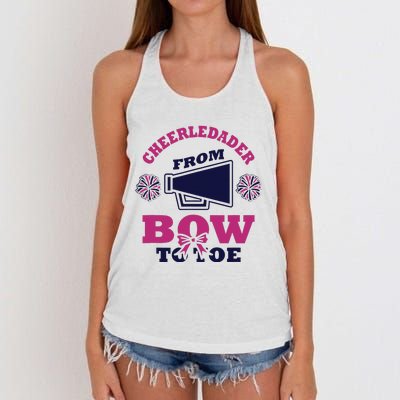 Cheerleader From Bow To Toe Cheerleading Women's Knotted Racerback Tank