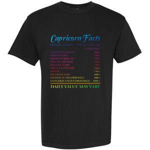 Capricorn Facts Birthday Zodiac Sign Garment-Dyed Heavyweight T-Shirt