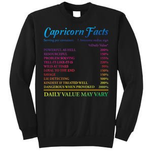 Capricorn Facts Birthday Zodiac Sign Sweatshirt