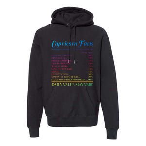 Capricorn Facts Birthday Zodiac Sign Premium Hoodie