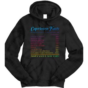 Capricorn Facts Birthday Zodiac Sign Tie Dye Hoodie