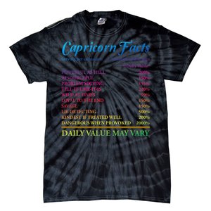 Capricorn Facts Birthday Zodiac Sign Tie-Dye T-Shirt