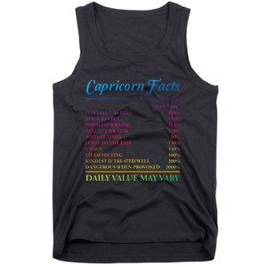 Capricorn Facts Birthday Zodiac Sign Tank Top