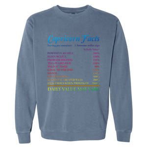 Capricorn Facts Birthday Zodiac Sign Garment-Dyed Sweatshirt