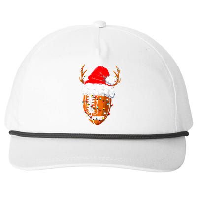 Christmas Football Ball Xmas Lights Funny  Sport  Snapback Five-Panel Rope Hat