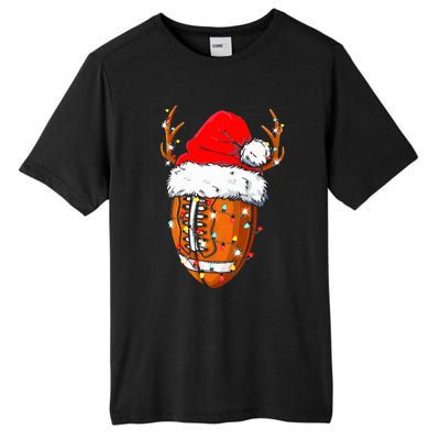 Christmas Football Ball Xmas Lights Funny  Sport  Tall Fusion ChromaSoft Performance T-Shirt