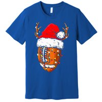 Christmas Football Ball Xmas Lights Funny  Sport  Premium T-Shirt