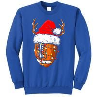 Christmas Football Ball Xmas Lights Funny  Sport  Tall Sweatshirt