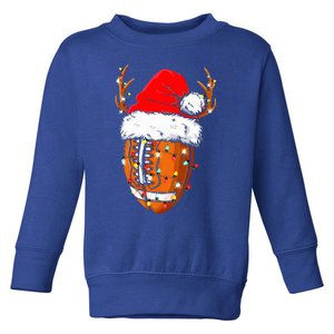 Christmas Football Ball Xmas Lights Funny  Sport  Toddler Sweatshirt