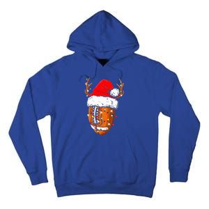 Christmas Football Ball Xmas Lights Funny  Sport  Tall Hoodie