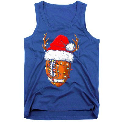 Christmas Football Ball Xmas Lights Funny  Sport  Tank Top