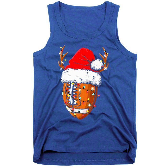 Christmas Football Ball Xmas Lights Funny  Sport  Tank Top