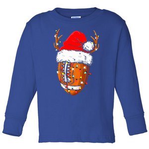 Christmas Football Ball Xmas Lights Funny  Sport  Toddler Long Sleeve Shirt