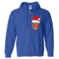 Christmas Football Ball Xmas Lights Funny  Sport  Full Zip Hoodie