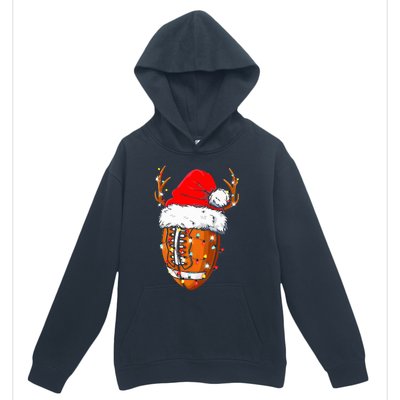 Christmas Football Ball Xmas Lights Funny  Sport  Urban Pullover Hoodie