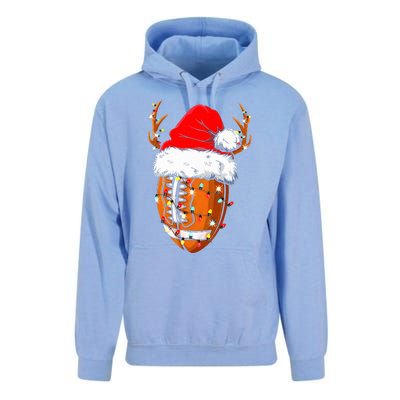 Christmas Football Ball Xmas Lights Funny  Sport  Unisex Surf Hoodie