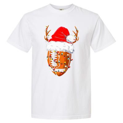 Christmas Football Ball Xmas Lights Funny  Sport  Garment-Dyed Heavyweight T-Shirt