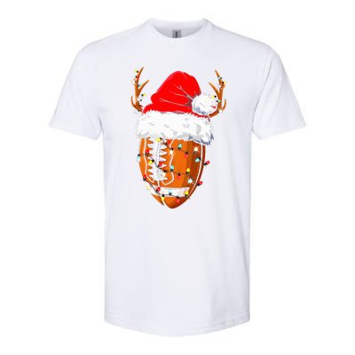 Christmas Football Ball Xmas Lights Funny  Sport  Softstyle CVC T-Shirt