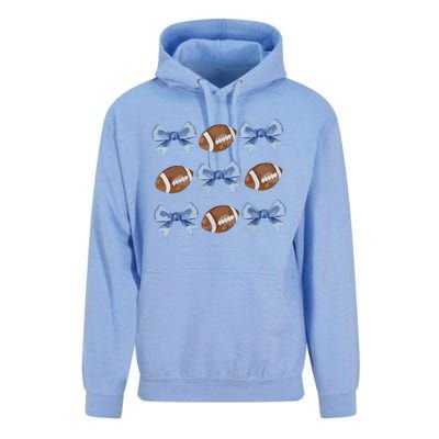 Coquette Football Bow Football Mom Game Day Women Girl Unisex Surf Hoodie