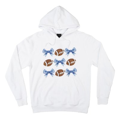 Coquette Football Bow Football Mom Game Day Women Girl Hoodie