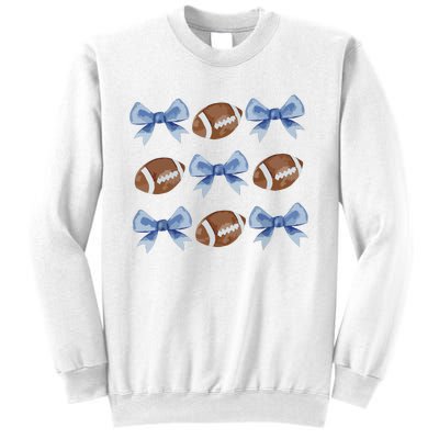 Coquette Football Bow Football Mom Game Day Women Girl Sweatshirt