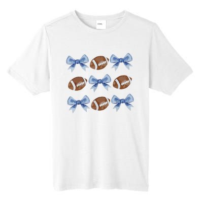 Coquette Football Bow Football Mom Game Day Women Girl Tall Fusion ChromaSoft Performance T-Shirt