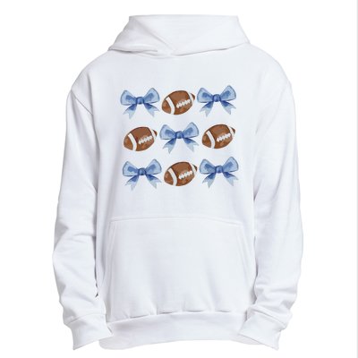 Coquette Football Bow Football Mom Game Day Women Girl Urban Pullover Hoodie