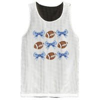 Coquette Football Bow Football Mom Game Day Women Girl Mesh Reversible Basketball Jersey Tank