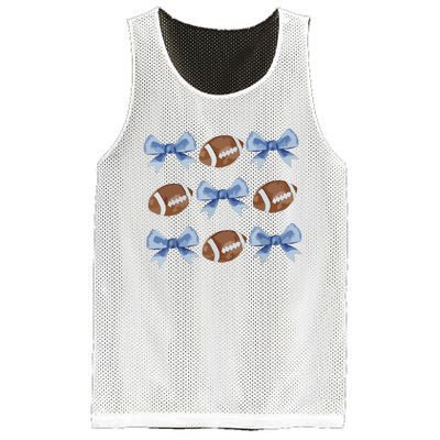 Coquette Football Bow Football Mom Game Day Women Girl Mesh Reversible Basketball Jersey Tank