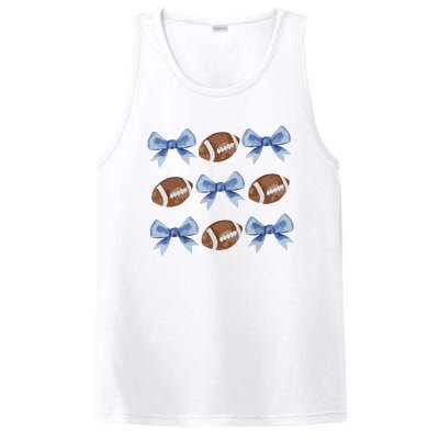 Coquette Football Bow Football Mom Game Day Women Girl PosiCharge Competitor Tank