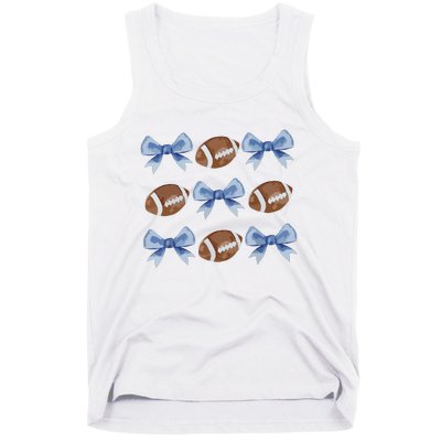 Coquette Football Bow Football Mom Game Day Women Girl Tank Top